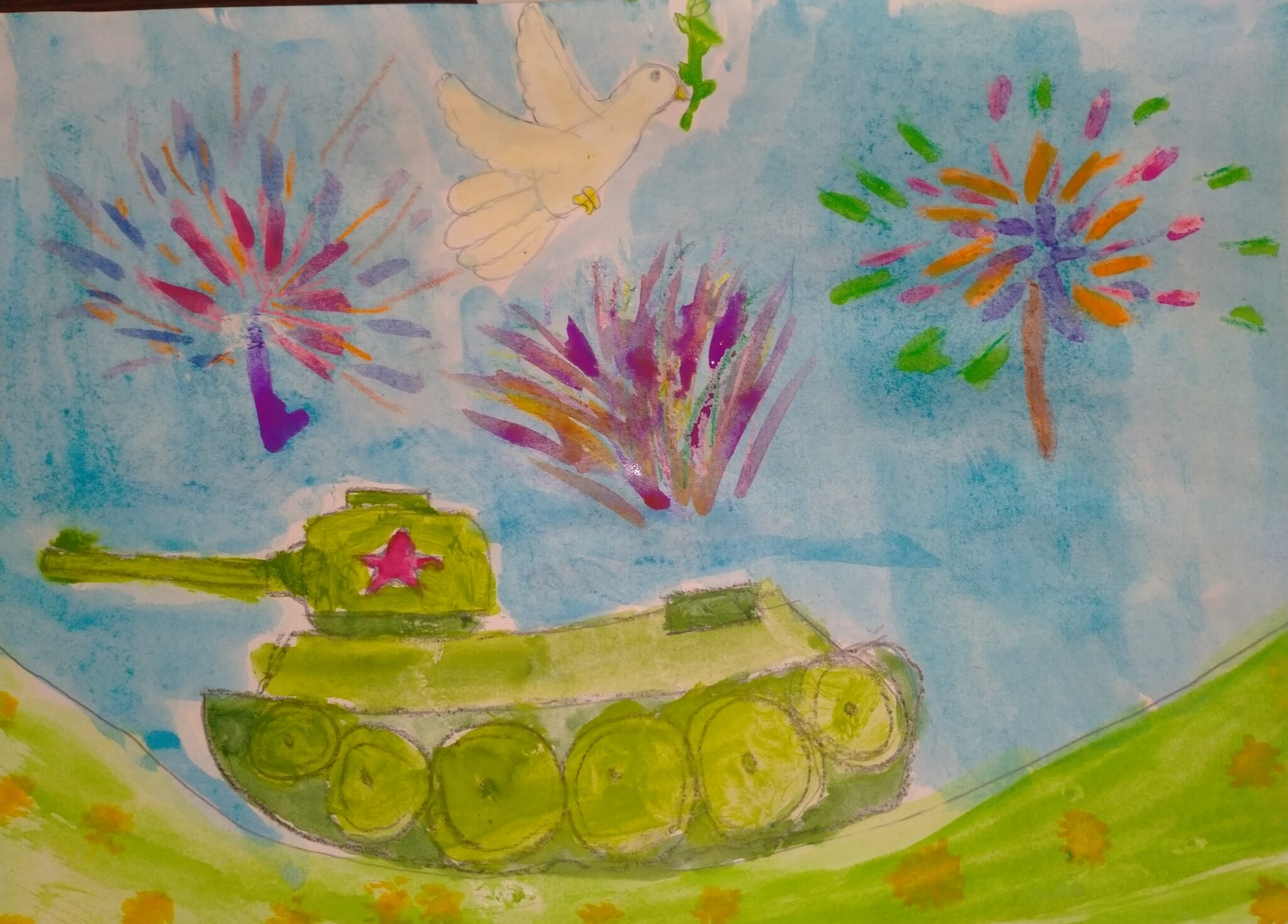 Рисунок мир без войны с танками